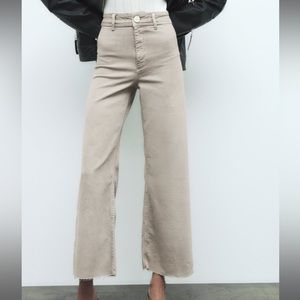 Marine high rise straight leg Zara tan pants/jeans size 2
